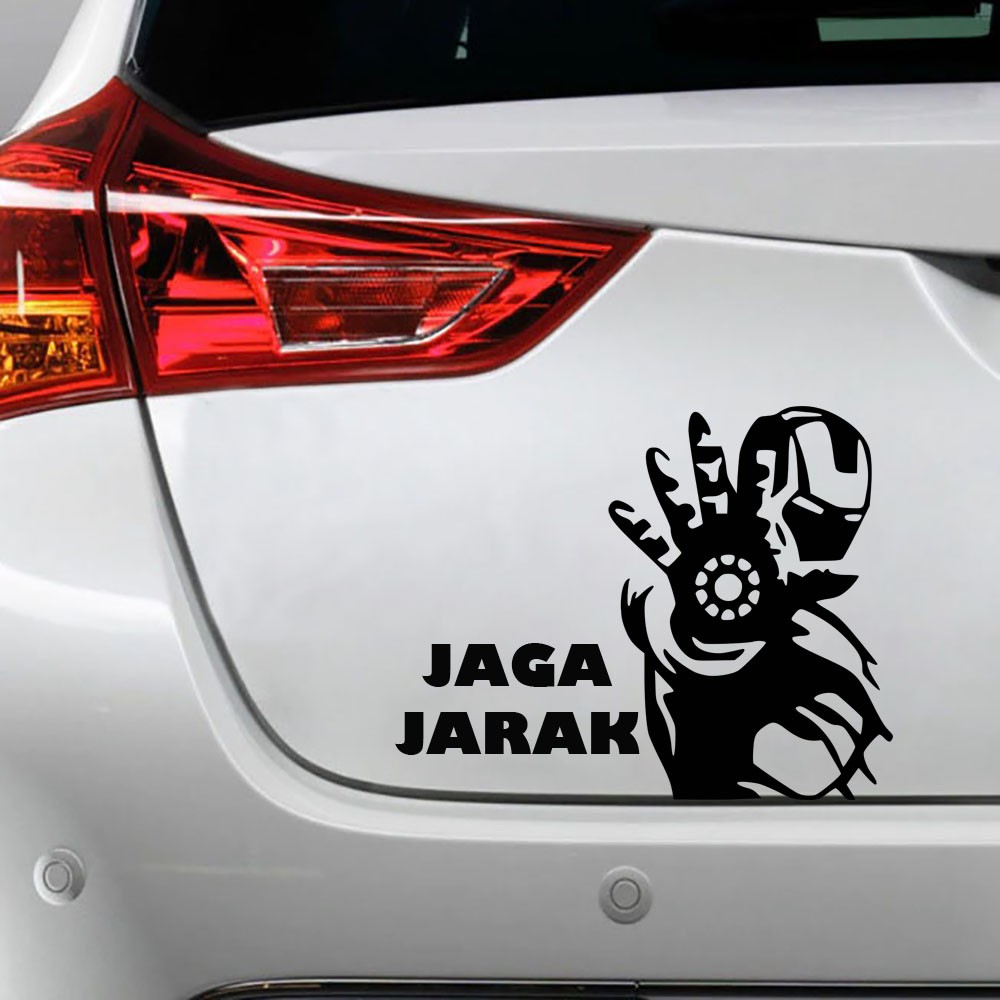 Sticker Mobil Cutting Vinyl Iron Man Jaga Jarak Shopee Indonesia Sticker Mobil Cutting Vinyl Iron Man Jaga Jarak Shopee Indonesia