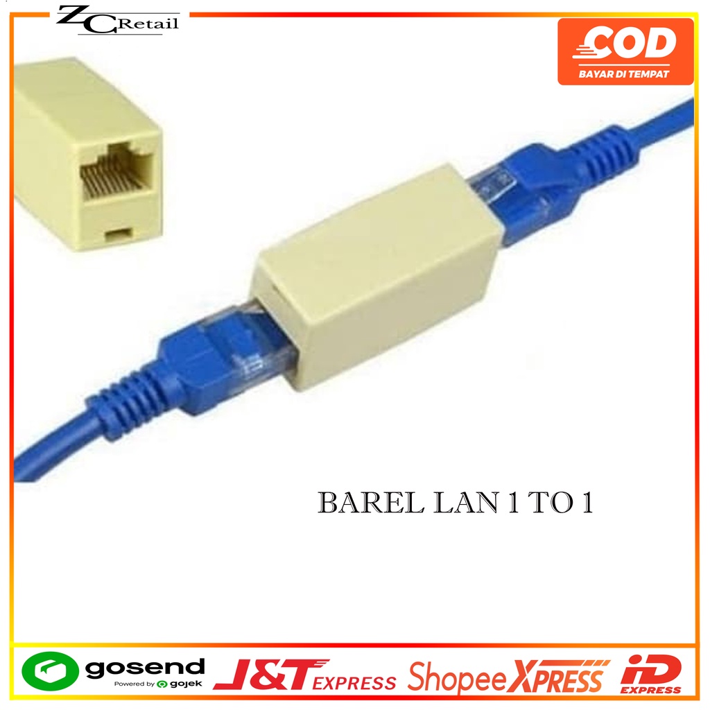 barel barell penyambung sambungan lan extension perpanjangan rj45 1 to 1