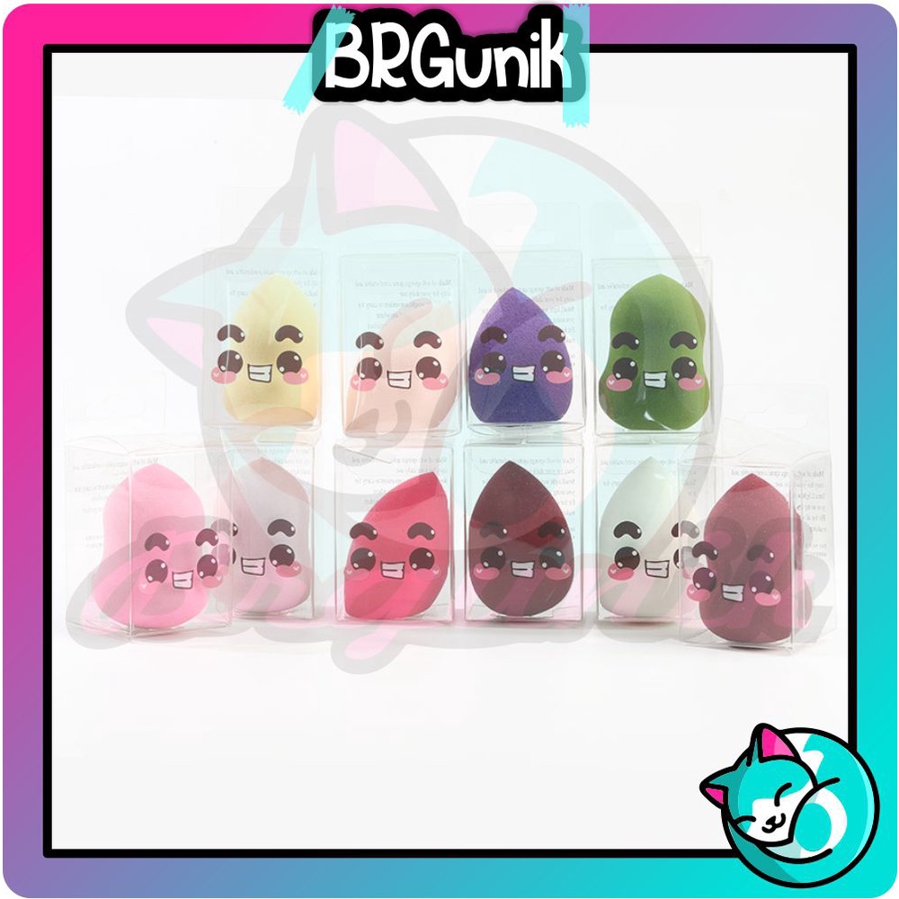 BRGUNIK Spons Makeup Beauty Blender | Tear Drop | Spons Blending Sponge Warna Random R422