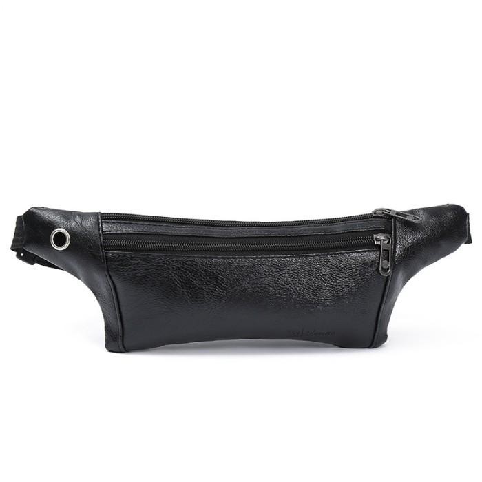 Tas Selempang Pinggang Waistbag Kulit PU Kecil Pergi Jalan Touring Travelling Pria Cowok Laki TP01