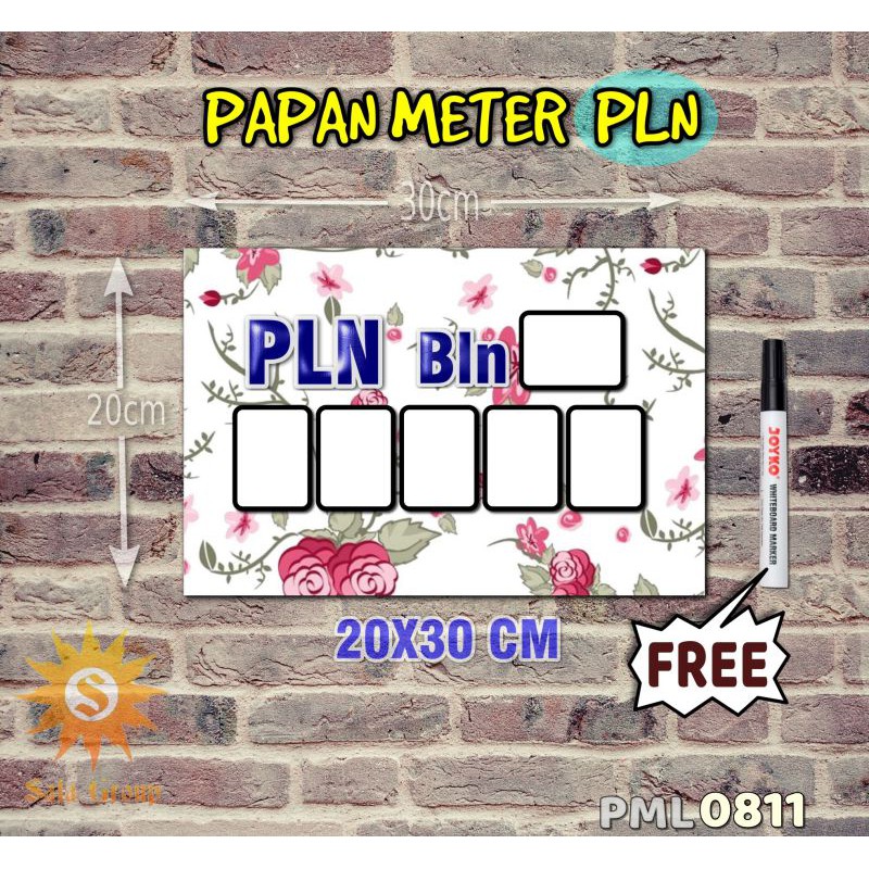 

Safa Papan Meter Listrik PLN PAM motif Unik - Flower 11