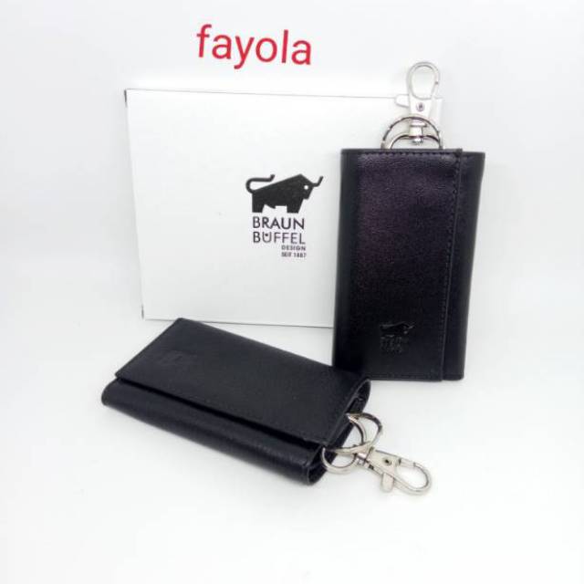DOMPET/GANTUNGAN KUNCI STNK MOBIL N MOTOR KULIT ASLI BRAUN BUFFEL