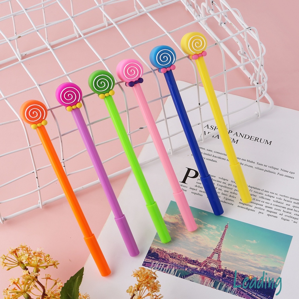 

Alat Tulis 0.5mm Tinta Pulpen Kreatif Kartun Lollipop Pena Tinta Pulpen Cair -Le