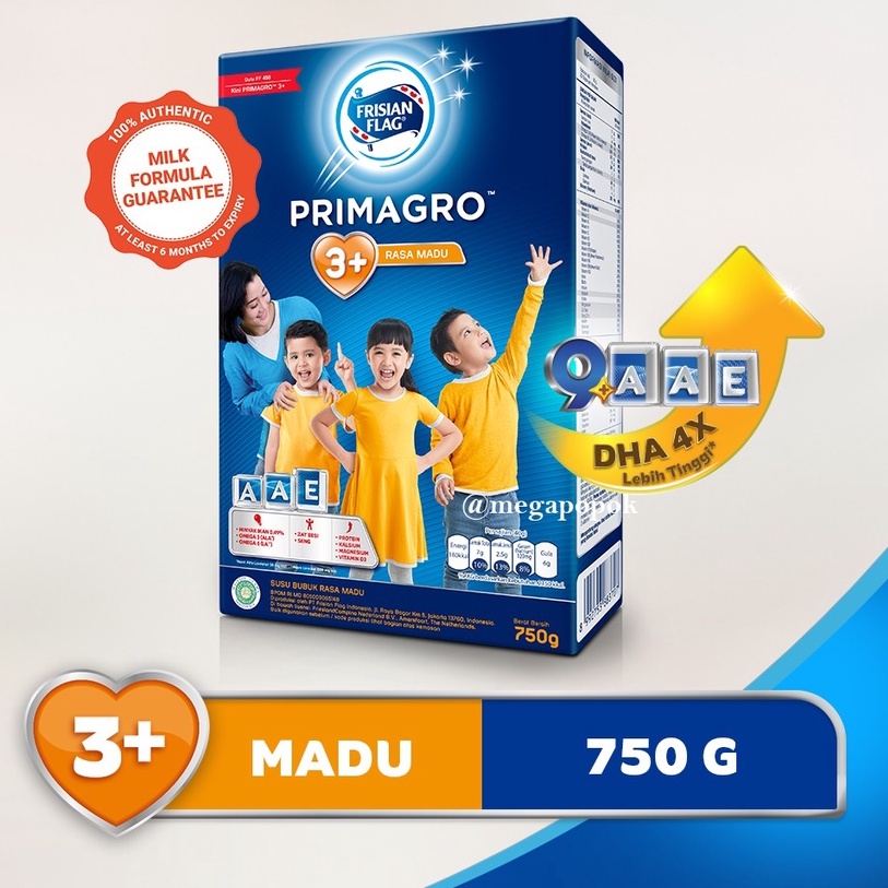 Primagro 3+ Rasa Coklat/Madu/Vanila 750gr/megapopok