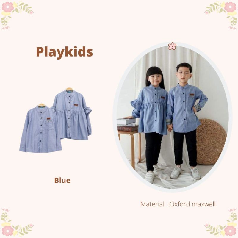 PLAYKIDS TSHIRT GIRLS & BOY | COUPLE SERIES | BAJU KEMEJA ANAK | BAJU ATASAN CEWEK