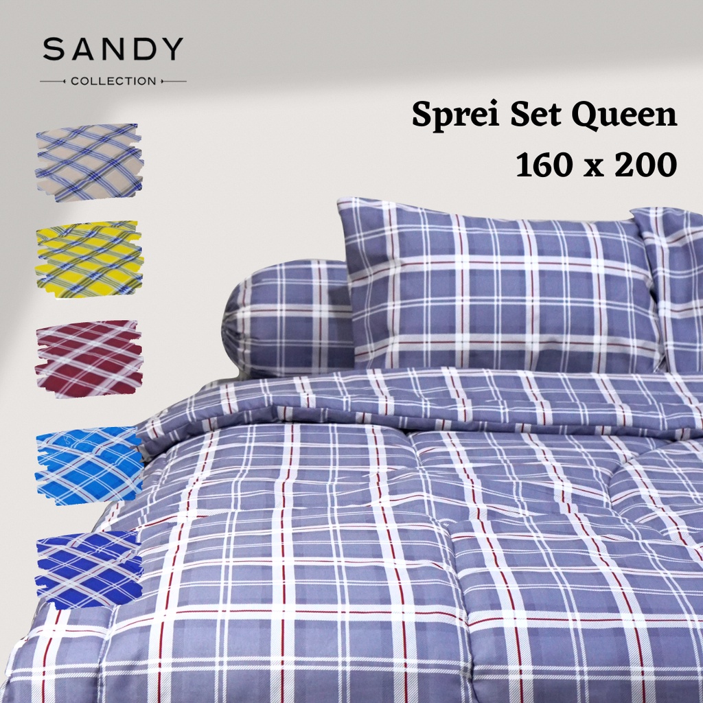 Sprei Set 160 Queen Sandy Collection Teen Series Motif Minimalis