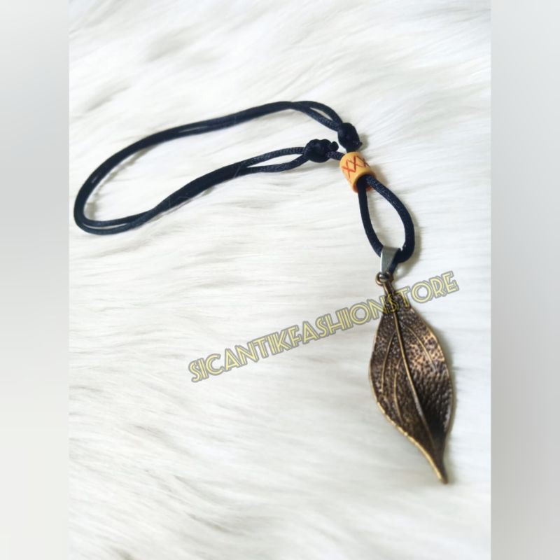 KALUNG TALI BANDUL MOTIF DAUN FASHION PRIA