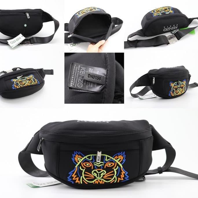 Barang Berkualitas Kenzo Tiger Bumbag Waistbag Neoprene SS19 - ORIGINAL GUARANTEE 100% DISKON