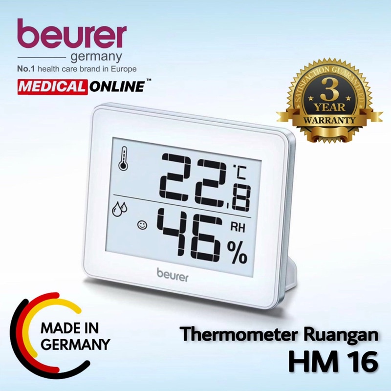 HYGROMETER BEURER HM-16 HM16 / THERMOMETER RUANGAN MEDICAL ONLINE MEDICALONLINE