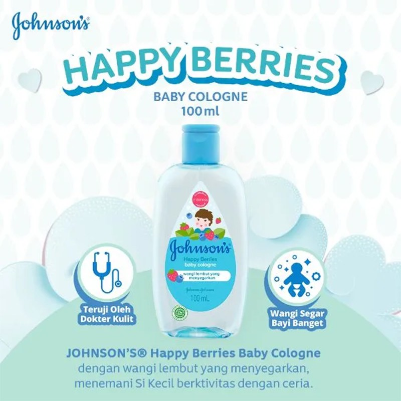 Johnsons Baby Cologne 100ml Happy Berries / Slide Cologne bayi