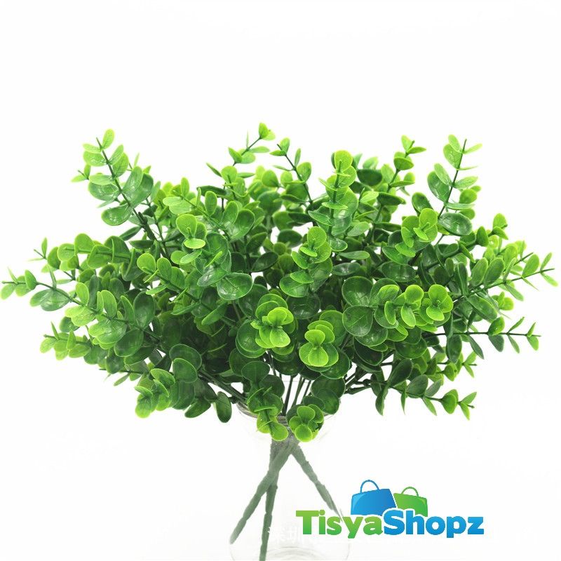 Daun Dollar Mini 7 Cabang / Daun Artificial Plastik [TANPA POT]