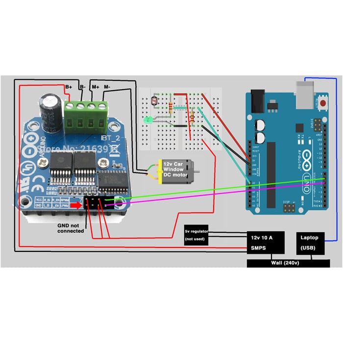 BTS7960 43A SMART CAR MOTOR DRIVE MODULE