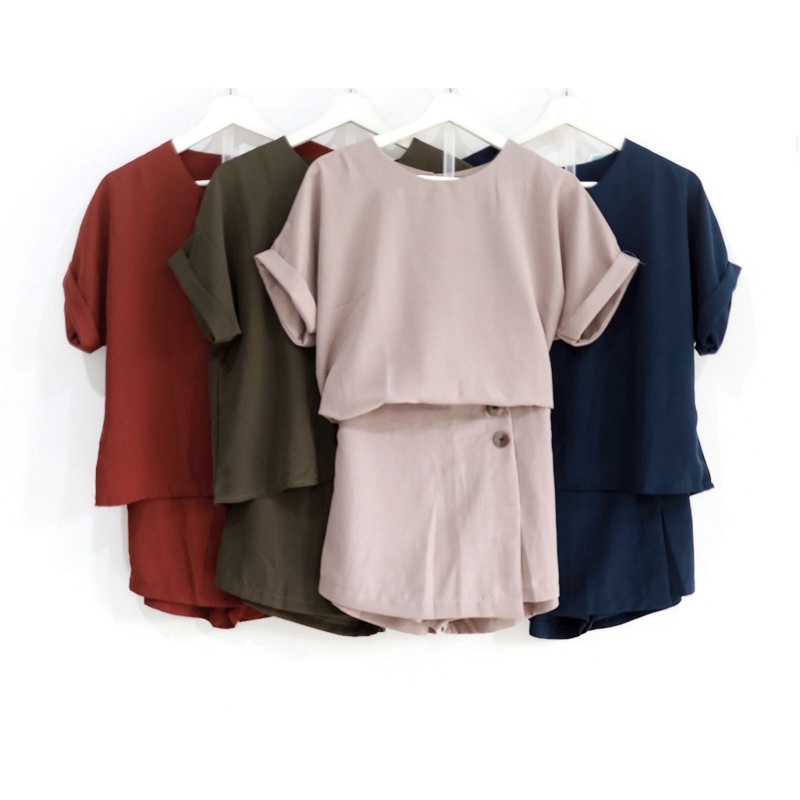 VICTORY SET / ONE SET WANITA / STELAN WANITA / CROP TOP WANITA / MIDI SKIRT / ROK WANITA / OUTFIT KO