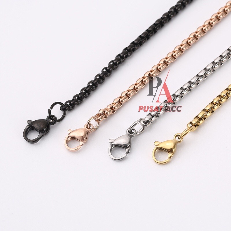 Rantai Kalung MCI Kalung Titanium Stainless 316L Premium Pria Wanita ROLO