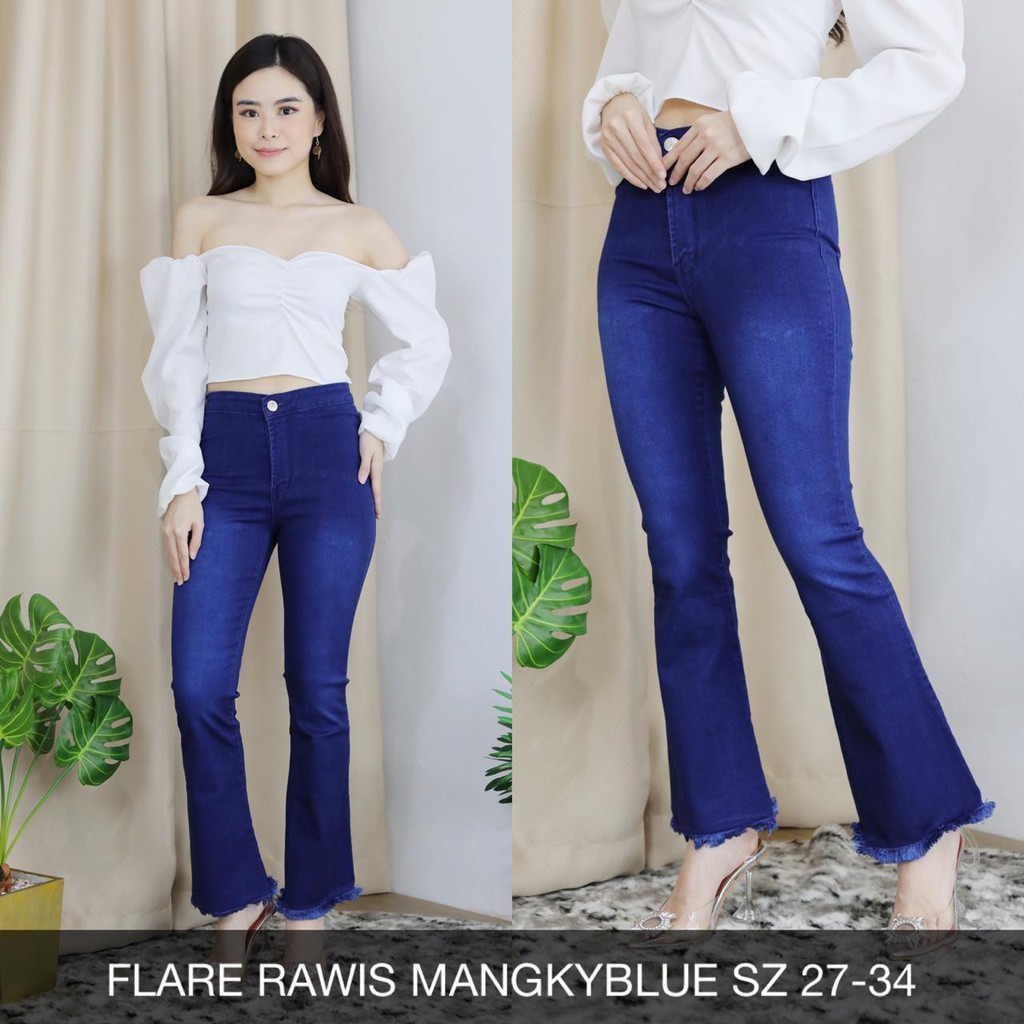 CELANA JEANS WANITA HW FLARE RAWIS SERIES