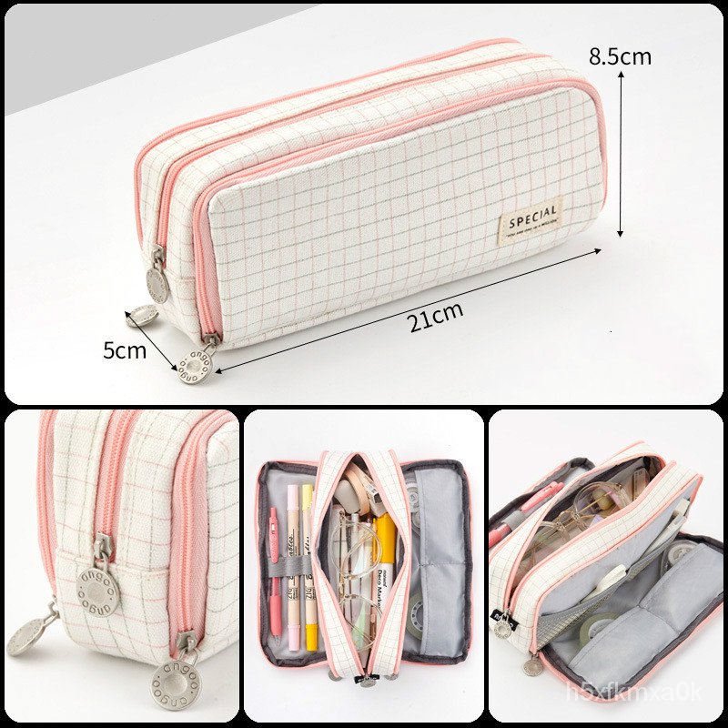 

Large Capacity Pencil Case Kawaii Canvas Pencilcase School 40Pcs Pen Case Supplies Pencil Bag School