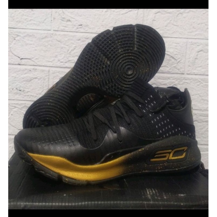 Curry 4 Shoes Black Gold PREMIUM QTY