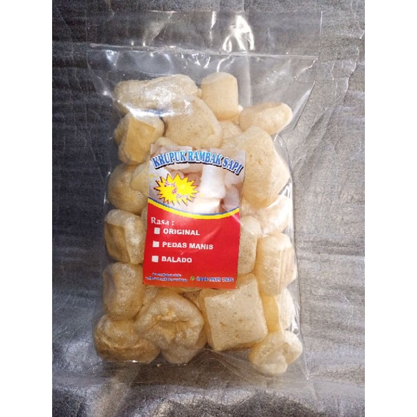 

Krupuk Rambak Sapi Kotak / Original 100 gr