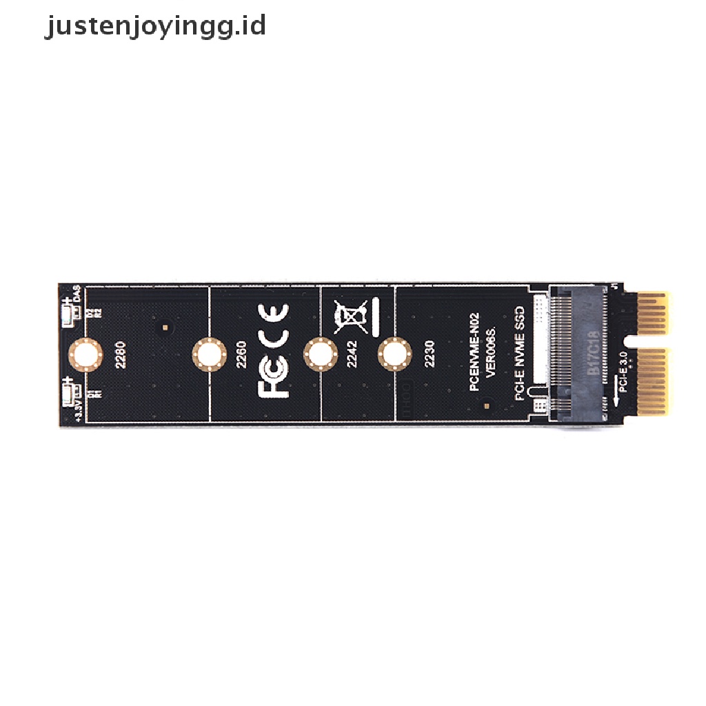 // justenjoyingg.id // Pcie To M2 Adapter Nvme Ssd M2 Pcie X1 Raiser Pci-E Pci Express M Key Connector ~