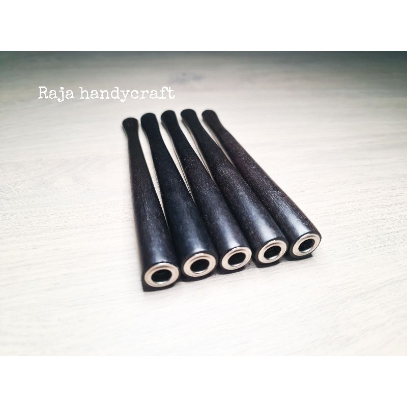 Once Pipa Rokok Kayu Gali Kelor Serat Besi / Pipa Rokok Kayu Hitam Tenggelam 100 % asli panjang 15cm