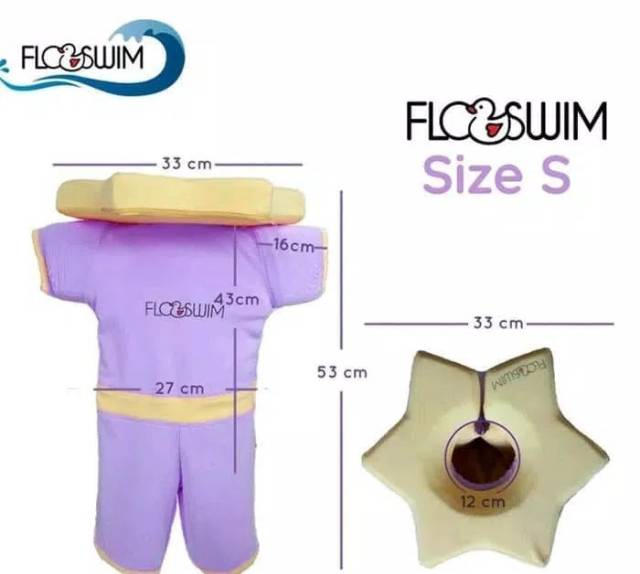 CUDDLEME Floswim S Baju Renang Pelampung Goswim Baby Swimsuit Neckring Baju Renang Bayi Anti Tenggelam