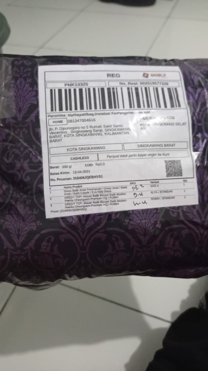 Dress Batik Anak Perempuan / Dress Anak / Batik Anak / Batik Couple / Eva Kids Dress