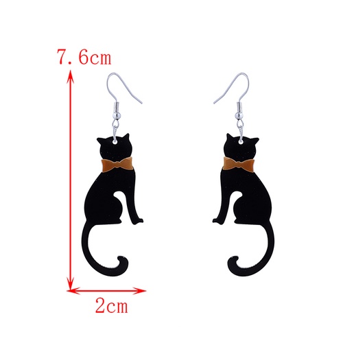 LRC Anting Gantung Fashion Bow Cat Y6632X