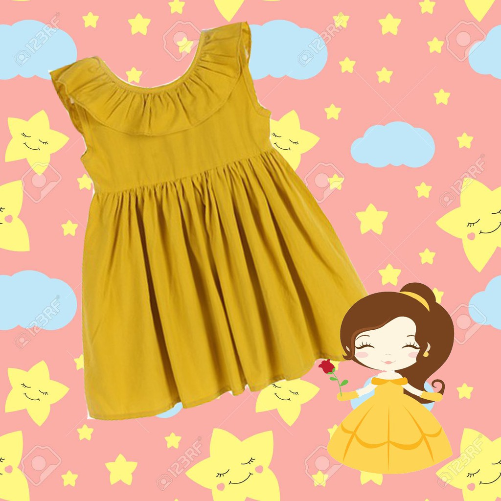 Dress Anak Perempuan Kuning / Dress Princess Kuning