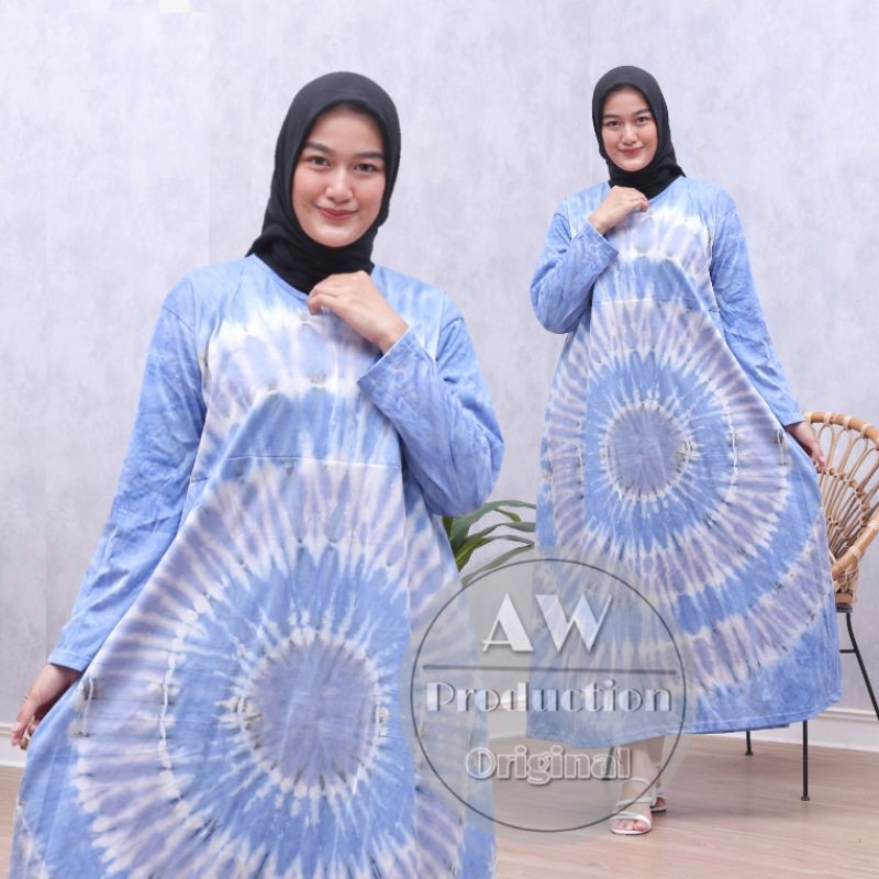 Gamis Wanita Muslim Syari Jumbo Busui Friendly Homedress Bahan Kaos Terbaru