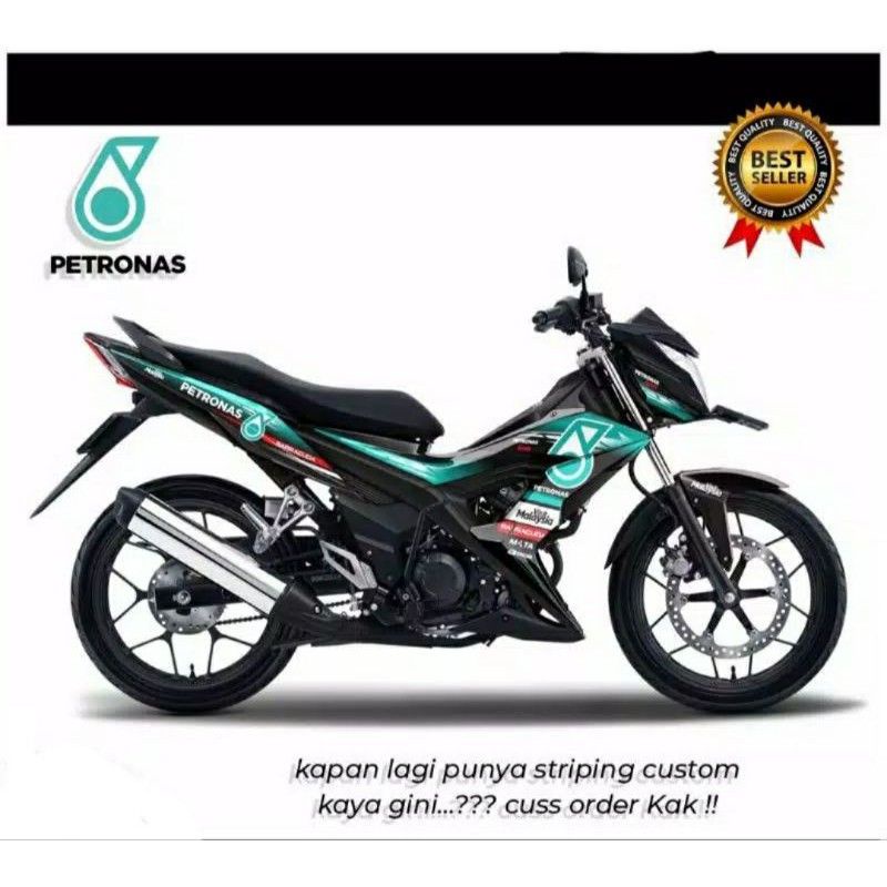 Striping Stiker Honda Sonic 150R Variasi Decal Motif Petronas