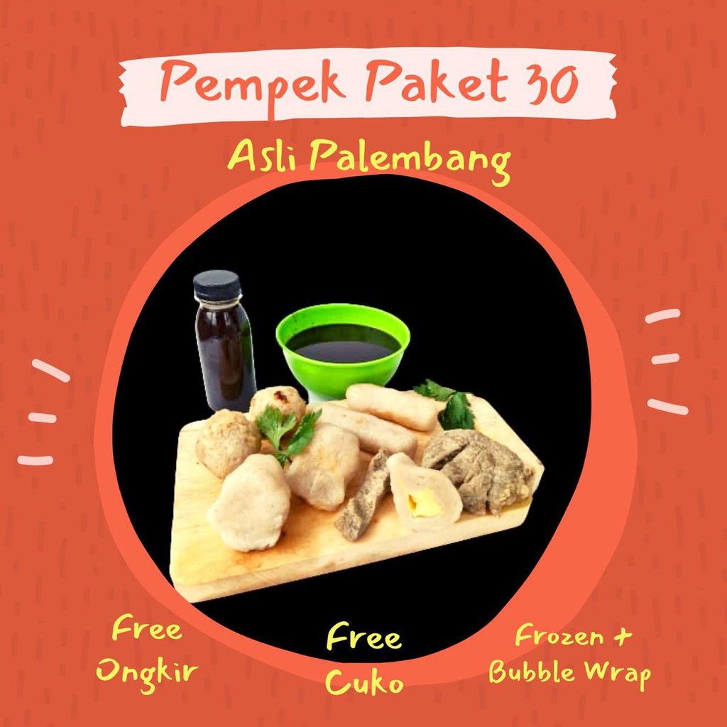 

Pempek Palembang Paket 30 Empek Empek MPEKMPEK Mpek2 FROZEN ASLI Palembang TERENAK