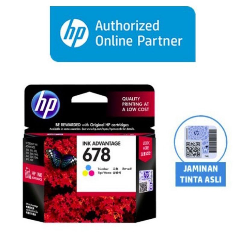 Tinta Printer HP 678 Colour. Cartridge  Original.