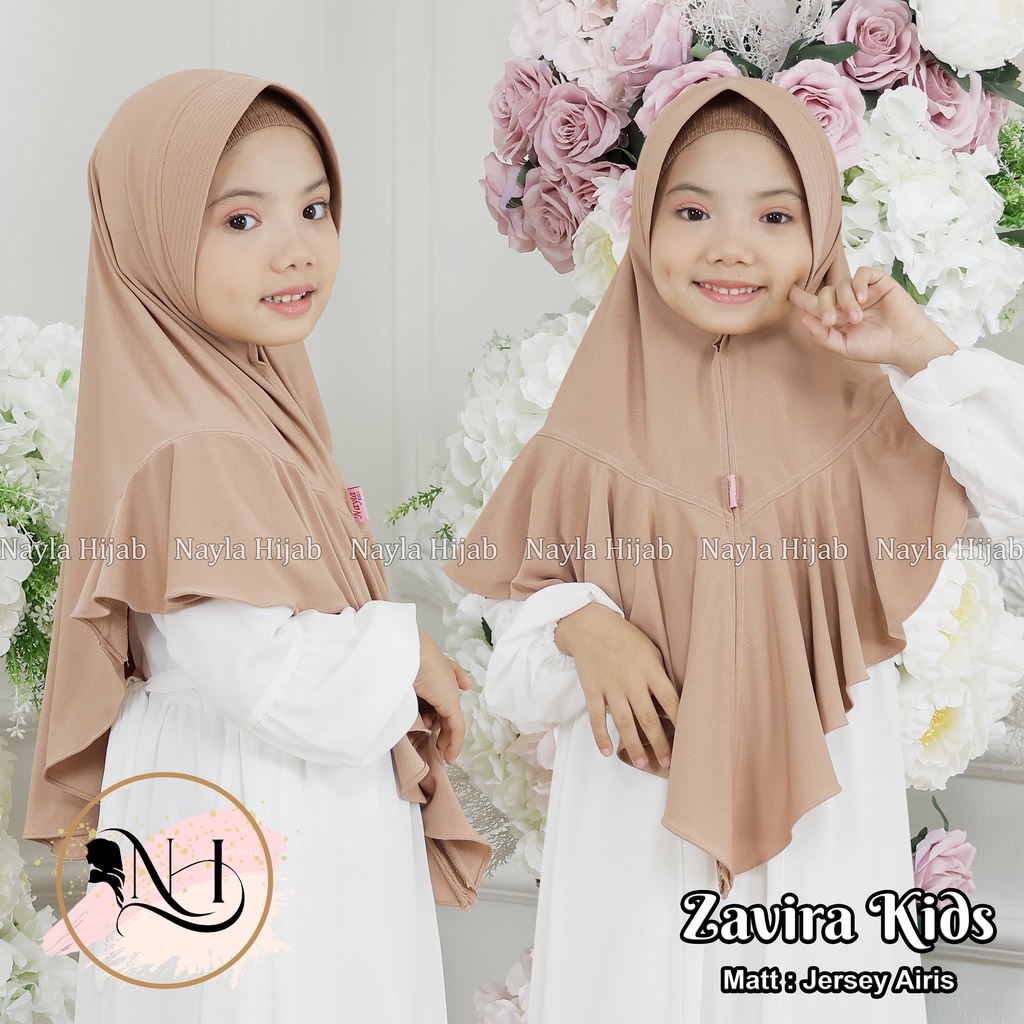 Kerudung Anak  ZAVIRA KIDS Jilbab Anak Jersey Airis Terbaru Nayla Hija'b