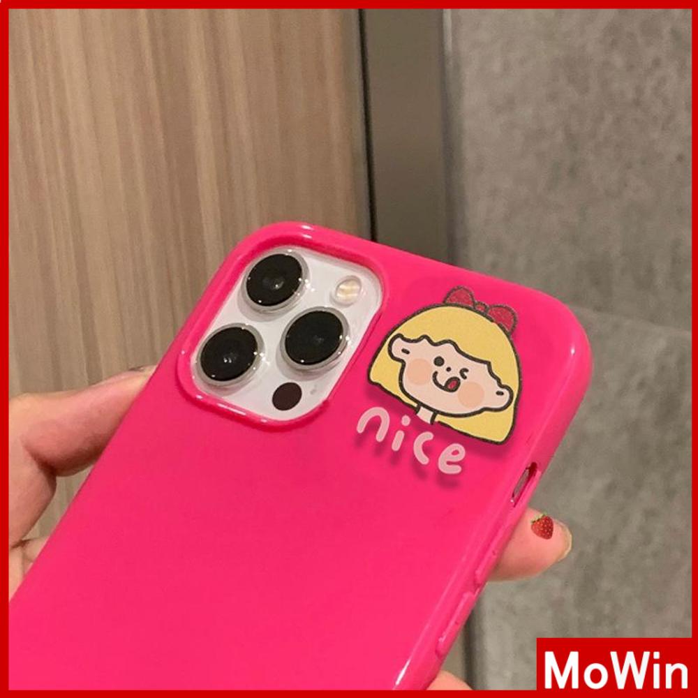 For iPhone 14 Pro Max iPhone Case TPU Soft Case Glossy Pink Candy Case Shockproof Protection Camera Cartoon Cute Compatible For iPhone 13 Pro Max 12 Pro Max 11 7plus xr xs max