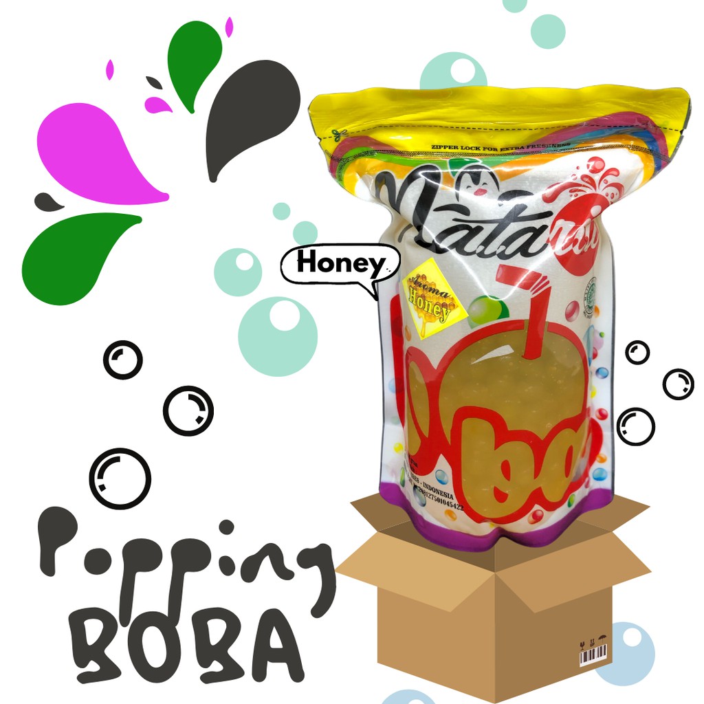 

Popping Boba Honey 500g - Jelly Mutiara - Topping Minuman Kekinian