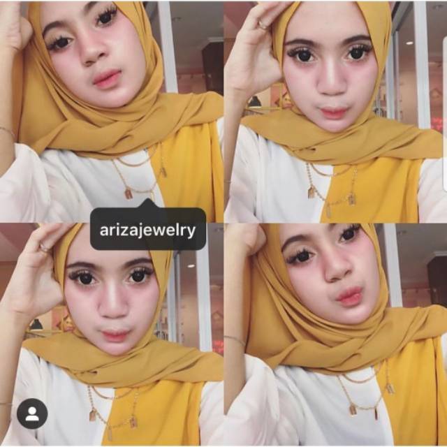 Kalung nama lapis emas 2 layer