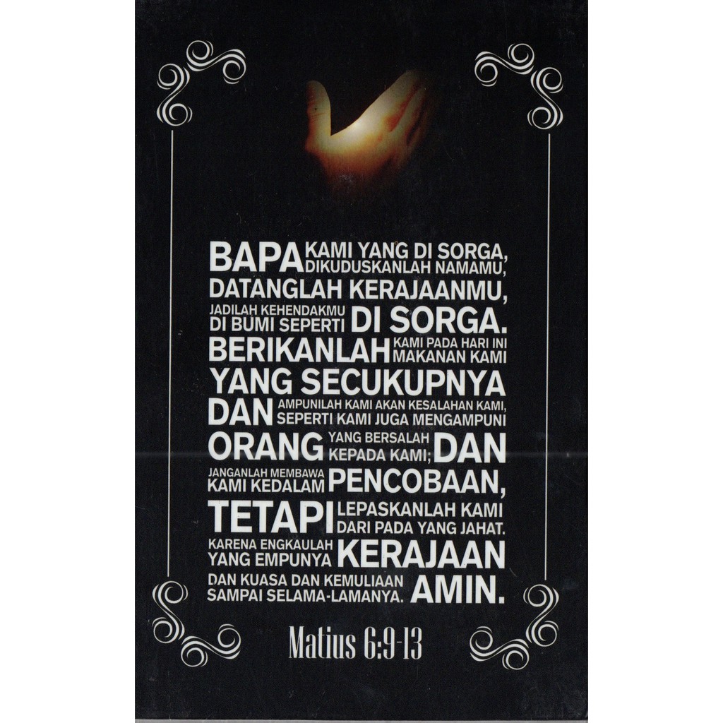 Hiasan Dinding Rohani Kristen Doa Bapa Kami Uk 18x28cm Shopee Indonesia