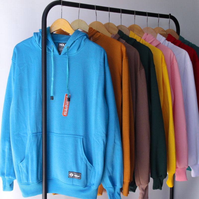 Jaket Sweater Hoodie Polos Pria Wanita Switer Cowok Premium Distro (BAYAR DI TEMPAT)-Turkis