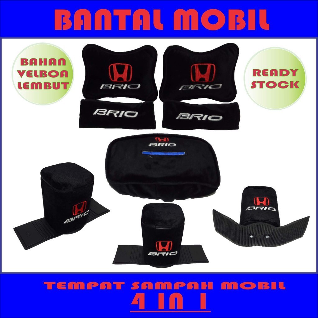 Bantal mobil Brio tempat sampah mobil aksesoris headrest mobil aksesoris mobil
