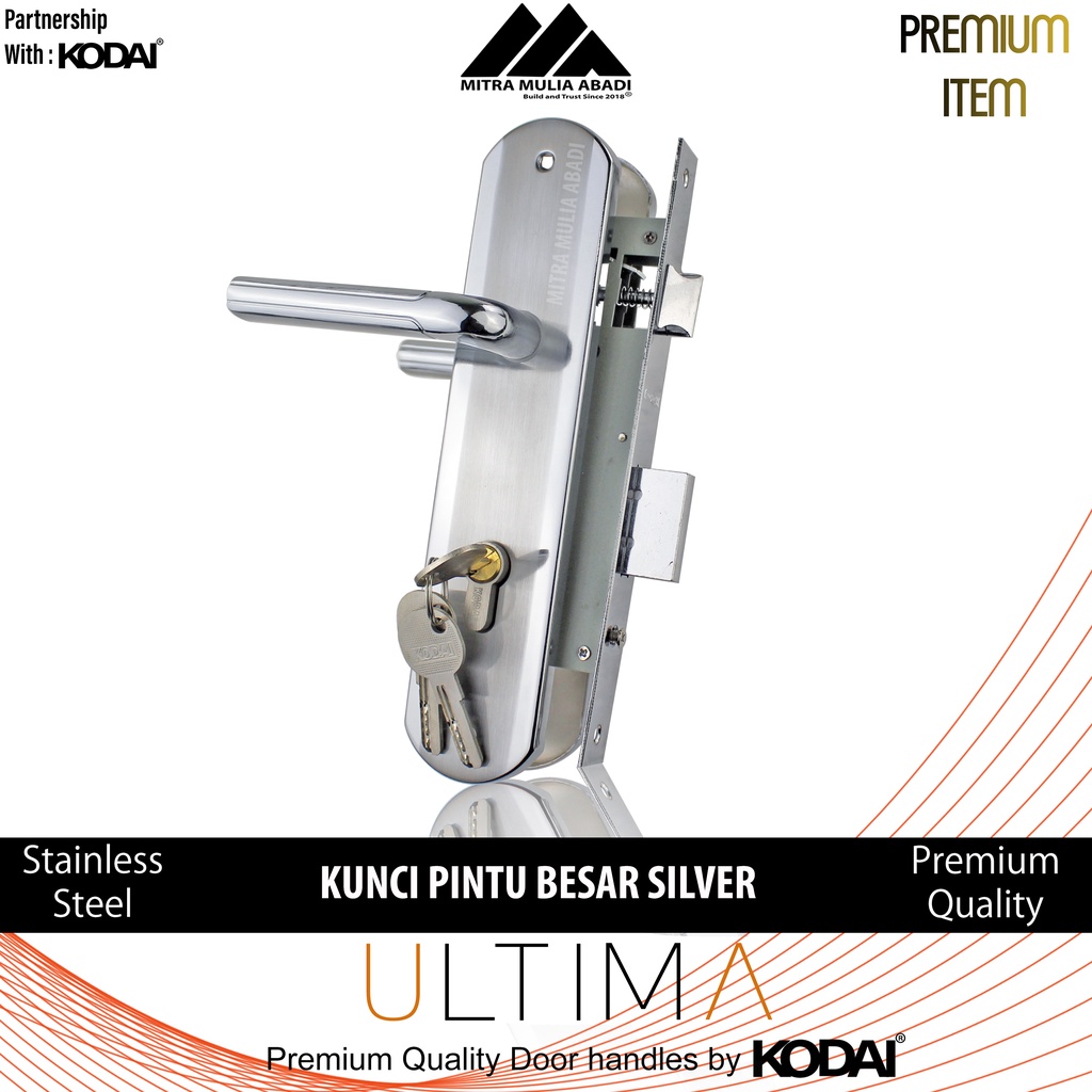 Kunci Pintu Besar SILVER Ultima by KODAI | Full Set