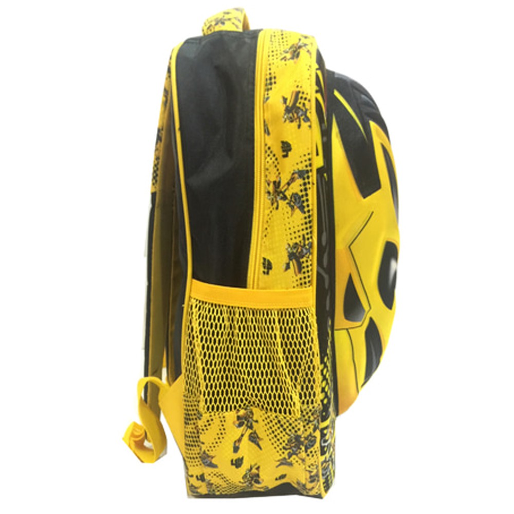 RAINCOVER ANTI HUJAN Tas Ransel Sekolah SD Transformer Bumblebee 3D Timbul Hard Cover - Yellow