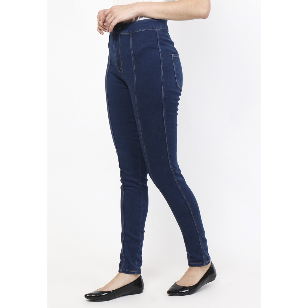 Dazina Highwaist Jeans Tulang - Celana HW Navy