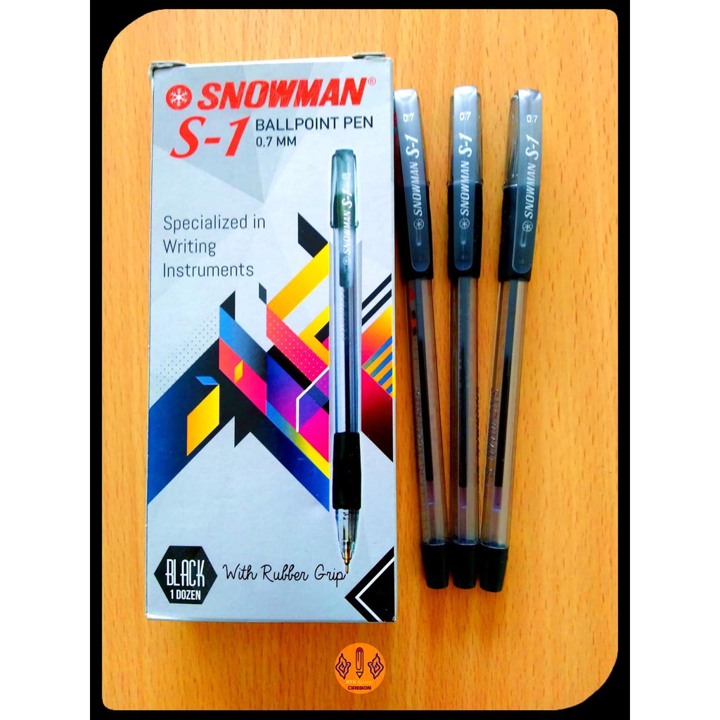 

Pulpen Pena Ballpoint Pen Snowman S-1 Hitam 0,7 mm