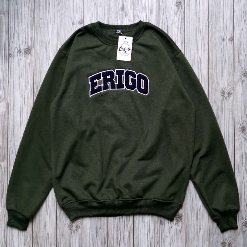 Dz97 Sweater Crewneck Pria Distro Grafity Sweter Switer Crewnek CN Crowneck Cowok Cewek Wanita Tebal-Premium army