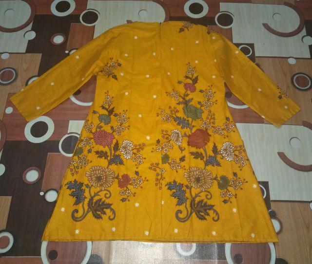 Aserehe Zigzag Tunik Jumbo Batik Mataraman Sogan Camaline Seragam Kantor Kerja