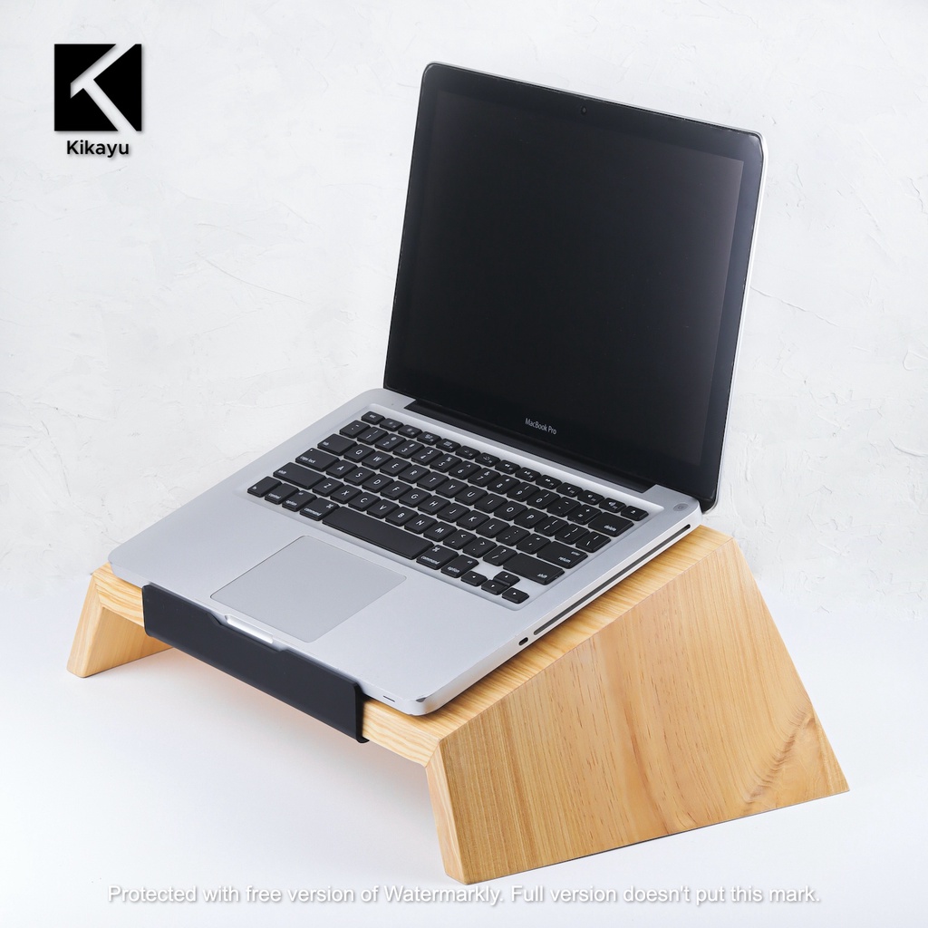 Kikayu - Wooden Laptop Stand Aesthetic | Stand Laptop | Laptop Stand | Stand holder laptop | Desk setup