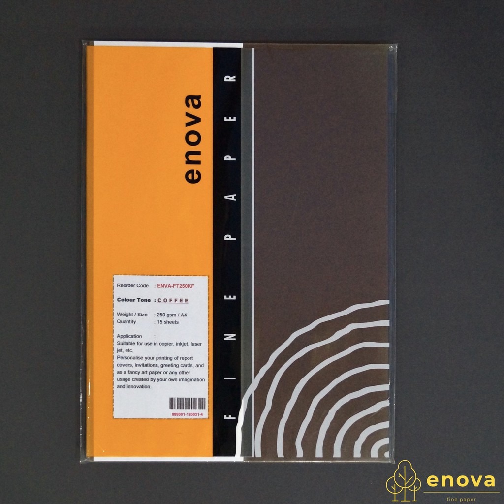 

Fancy Art Paper ENOVA | Coffee | A4 250GSM (Cokelat Kopi)