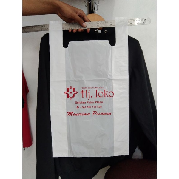 sablon plastik kresek 35cm tebal 0.2 isi 100