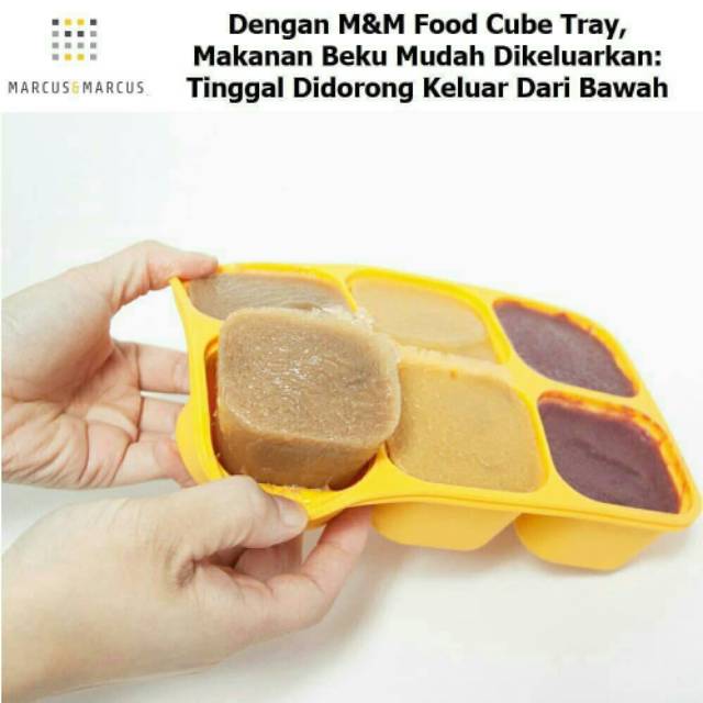 MARCUS&amp;MARCUS FOOD CUBE TRAY SILICONE BABY CUBES