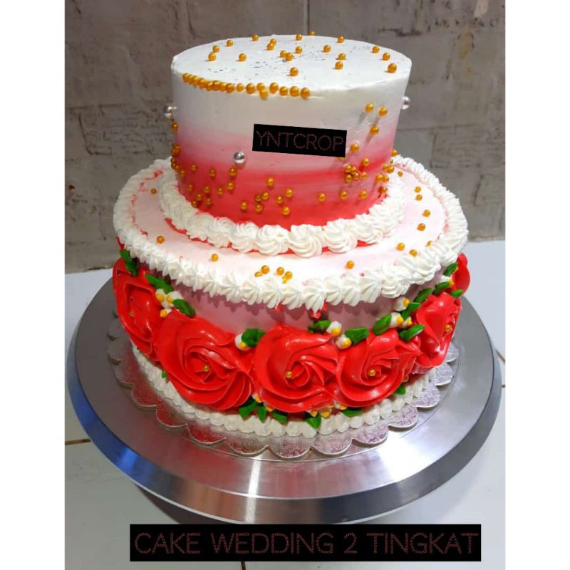 

kue/cake Wedding 2susun/tingkat homemade dijamin enak dan yang pasti selalu fresh